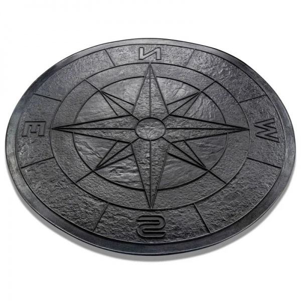 Imprinted Concrete Mat - Circular Compass