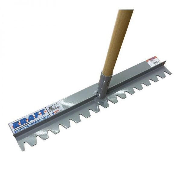 Kraft Magnesium Head Concrete Rake C/W Handle