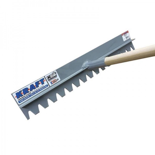 Kraft Magnesium Head Concrete Rake C/W Handle