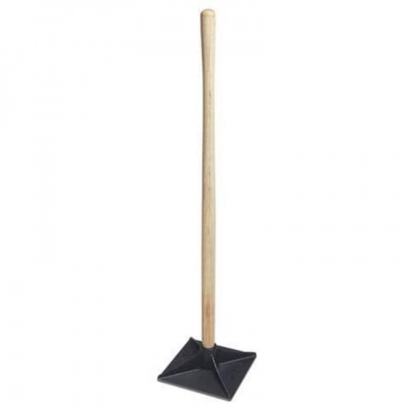 Kraft Cast Iron 10'' x 10''Tamper/Pounder/Stomper with 44'' Hardwood Handle